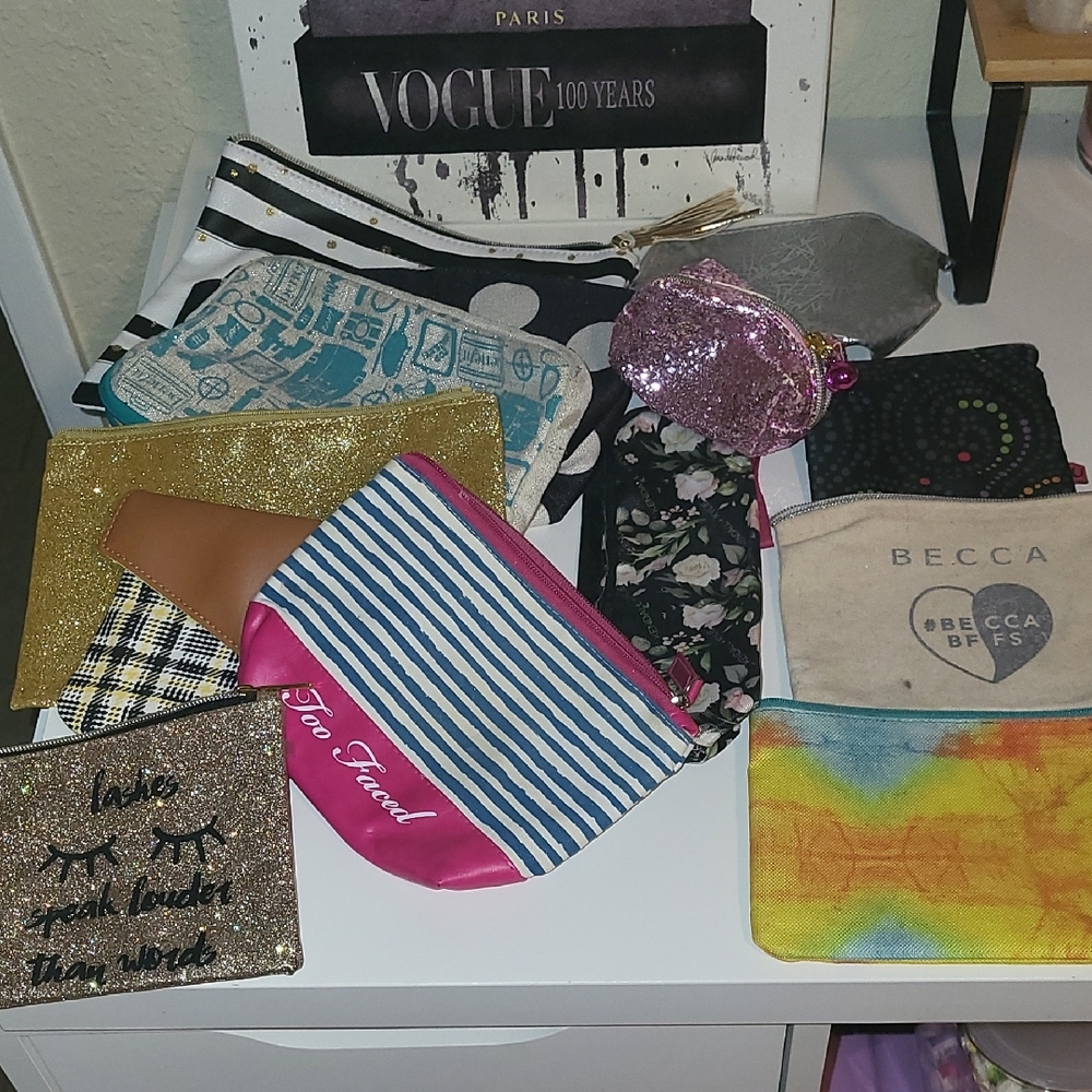 Various Colorful Cosmetic Bag Collection